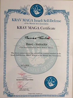 Krav-Maga-Zertifikat des Team Thürkau