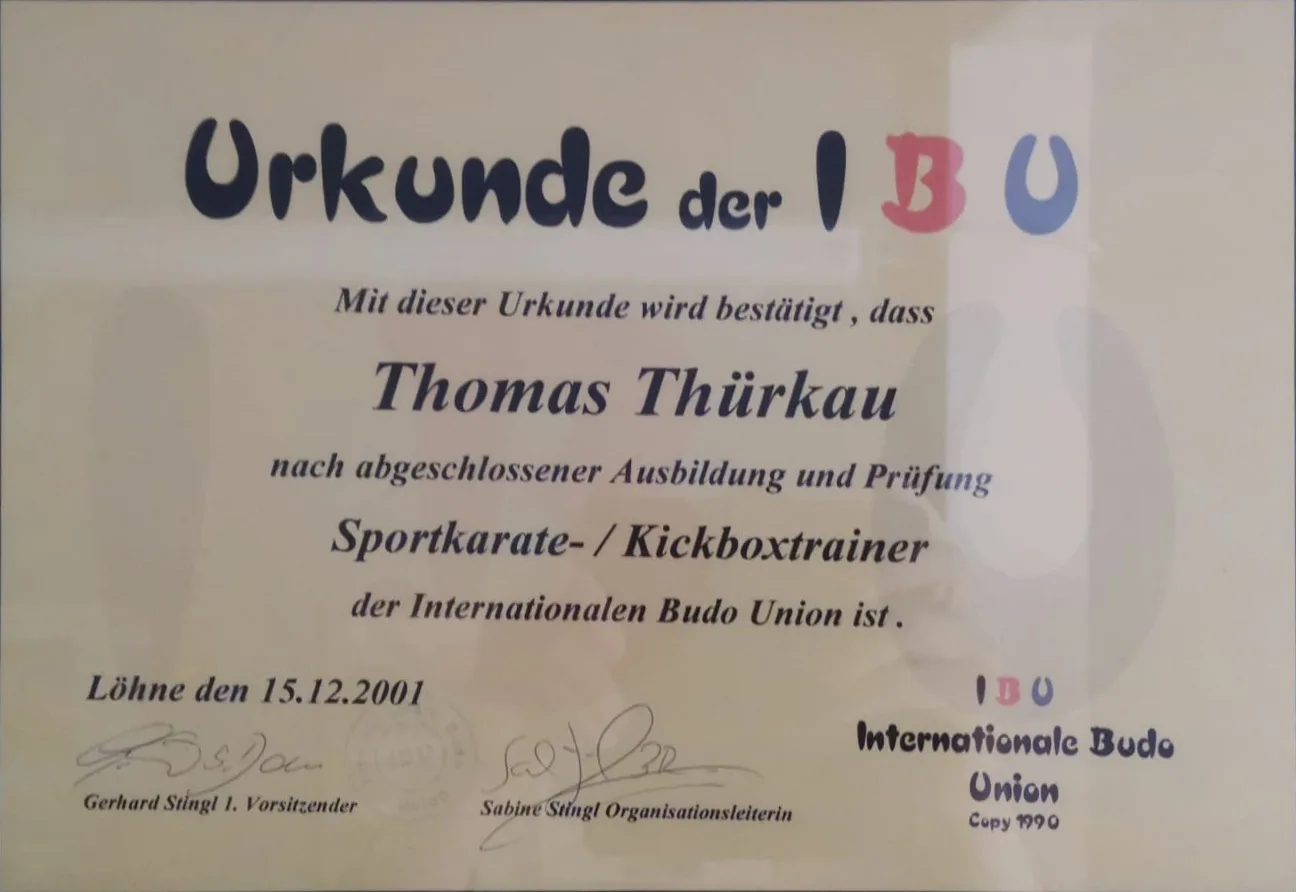 Urkunde 11 des Team Thürkau